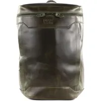 Buckle & Seam Siwa Orange Leder Rucksack Olive