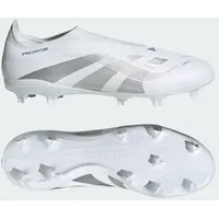 Adidas Predator League Laceless FG/MG Fußballschuh WEISS|silber|königsblau 42