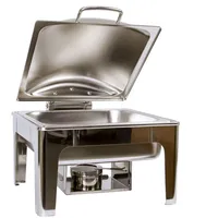 Airbrush-City Edelstahl Luxus Speisenwärmer 2/3 Warmhaltebehälter Chafing Dish 6,0