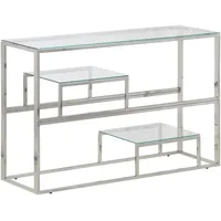 VidaXL Konsolentisch 100 x 30 x 75 cm silber