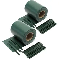 Wiltec Sichtschutz Streifen, 70mx19cm grün aus PVC 650g/m2, 40