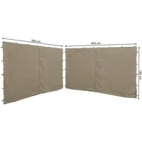 Quick Star 2 Seitenteile mit RV für Pavillon 3x4m
