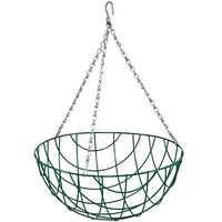 Dehner Hängeampel Basket, Ø 35 cm, Metall/Kokosfaser, grün