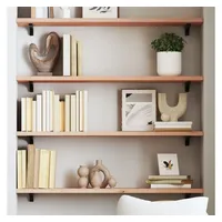VidaXL Wandregal 80x20x2 cm Massivholz Eiche Unbehandelt