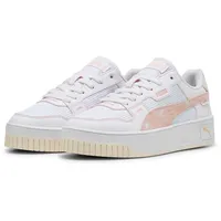 Puma Carina Street LUX Crafted Flowers Sneaker, White-Rose Quartz,