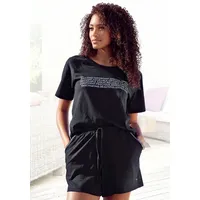 KangaROOS Shorty (2 tlg) mit Slogan-Frontdruck schwarz 44/46