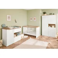 Pinolino Pinolino, Kinderzimmer-Set „Linje” breit, 3-tlg. (Kinderkleiderschrank, Babybett, Wickelkommode)