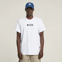G-Star Old Skool Logo Kurzarm-T-Shirt White M