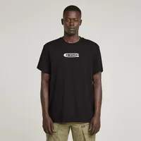 G-Star Old Skool Logo Kurzarm-T-Shirt Dark Black M