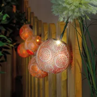 Esotec Solar Lichterkette Alma 2m mit 8 Kugeln altweiß