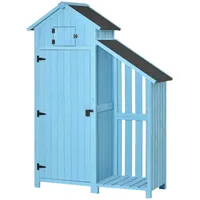 Outsunny Gartenhaus, blau B/H/L: ca. 130x180x54,5 cm, - blau