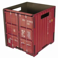 Werkhaus Papierkorb "Container" Rot CO1032 Mülleimer Abfalleimer