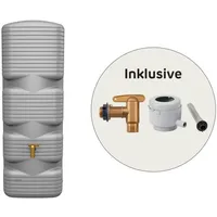 4rain Quadro Wandtank Komplett-Set 170 Liter betongrau