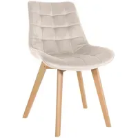 CLP Esszimmerstuhl Brook Samt creme