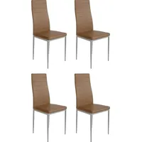 Home Affaire Esszimmerstuhl Pluto Kunstleder braun 4er Set