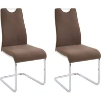Home Affaire Esszimmerstuhl Milano Mikrofaser braun 2 Stück