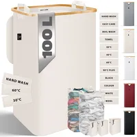 Kesser KESSER® Wäschekorb mit Deckel faltbar Wäschebox Wäschetruhe Wäschetonne