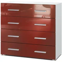Vladon Kommode, Bordeaux, Holzwerkstoff, 76x72x35 cm, Wohnzimmer, Kommoden &