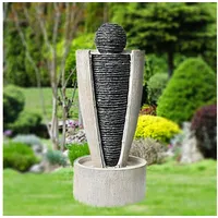 Köhko Gartenbrunnen Springbrunnen Trophäe mit LED-Beleuchtung Wasserspiele für Outdoor