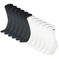 Puma Socken 12er Pack Bequem sitzend WEISS|flussgrau 43-46