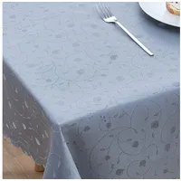 Simurq Tischdecke Abwaschbar Lotuseffekt 140 x 240 cm Grau