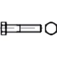 Industrial Quality Supplies DIN 960/ISO 8765 Sechskant-Schaftschraube Feingewinde M16x70