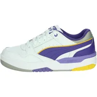 Puma Unisex Rebound Retro Sneaker, White-Team Violet-Yellow Sizzle, 38.5