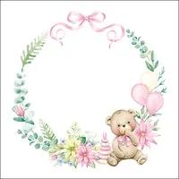 Ambiente Home Ambiente Serviette Baby & Teddybär Motiv 20