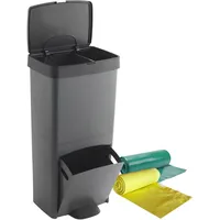 Wellhome Mülleimer/Mülleimer 70 l, vertikal, 2 Fächer, Abfalleimer, 76