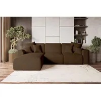99rooms Gusto Ecksofa Cordstoff POSO Braun Links ohne Schlaffunktion