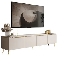 Lukmebel TV-Schrank CELINE KASCHMIR 200 cm auf schräge goldenen
