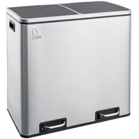 Svita TM2X24 Mülleimer Mülltrennsystem 48L Abfalleimer Kücheneimer Edelstahl