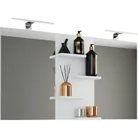 VCM Badspiegel rahmenlos Wandspiegel mit Ablagefächer modernes Design Maße