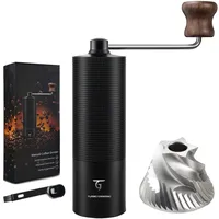 SUNYA Kaffeemühle Manuell mit Kaffeerezeptbuch - Edelstahl Handkaffeemühle mit