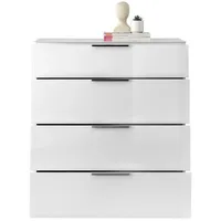 Möbelando Kommode >Sean< weiß - 90x99x40 cm (BxHxT) -