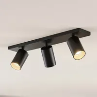 ARCCHIO Brinja, schwarz, eckig, Ø 6cm, 3-flg., GU10 -