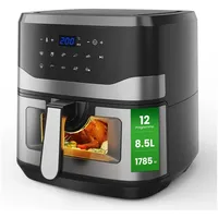 Gidgimo Heißluftfritteuse mit Sichtfenster, 8.5L Air fryer mit Led
