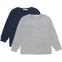 MINYMO Rundhalspullover MISweatshirt Boys (2-pack) - 6057 in Grau
