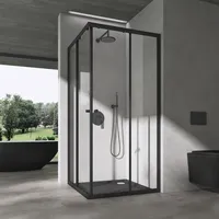 SoGood doporro Duschkabine mit Schiebetür Duschabtrennung Klarglas 80x120cm Eckeinstieg