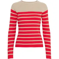 B.YOUNG Strickpullover BYMMMORLA stylischer Pullover mit Streifen beige L
