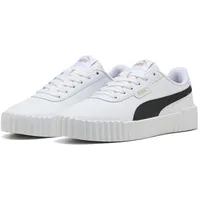 Puma Damen Carina 3.0 Sneaker, White Black Gold, 40.5