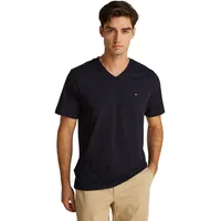 Tommy Hilfiger Herren T-Shirt Kurzarm Essential Tee mit V-Ausschnitt,
