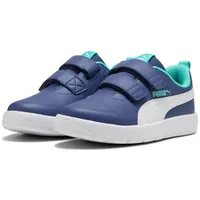 Puma COURTFLEX V3 V PS Sneaker, Blue Crystal White-Aquatic,