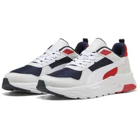 Puma Trinity 2 LT Sneaker, Navy White-Feather Gray-RED FIRE,