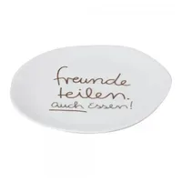 Räder Kleiner Teller "Freunde teilen auch Essen"