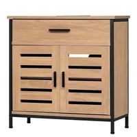 EUGAD Waschbeckenunterschrank, Waschbecken, 2 Türen, verstellbare Ablage, Helle Eiche