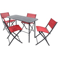 VCM 5-tlg Gartenmöbel Set Sitzgruppe Essgruppe 1xTisch, 4x Stühle