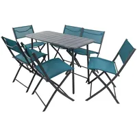 VCM Gartenmöbel Set Sitzgruppe Essgruppe 1xTisch, 6x Stühle Tisch