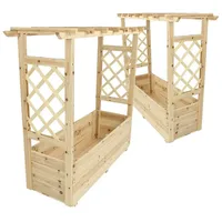 Holz4home Pflanzkästen, Natur, Holz, Rechteckig, 98x103x33 cm, Gartenzubehör, Gartendeko