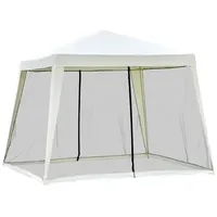 Outsunny Gartenpavillon, Creme, Metall, Kunststoff, 300x245x300 cm, Sonnen- &
